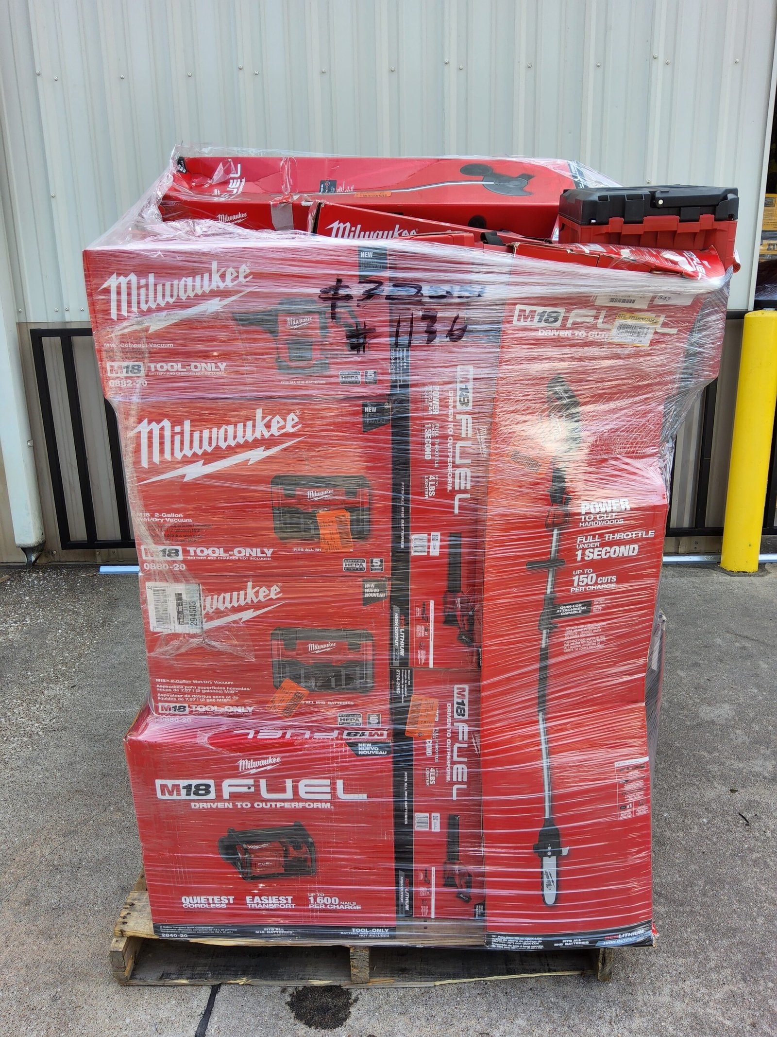 milwaukee tool pallets