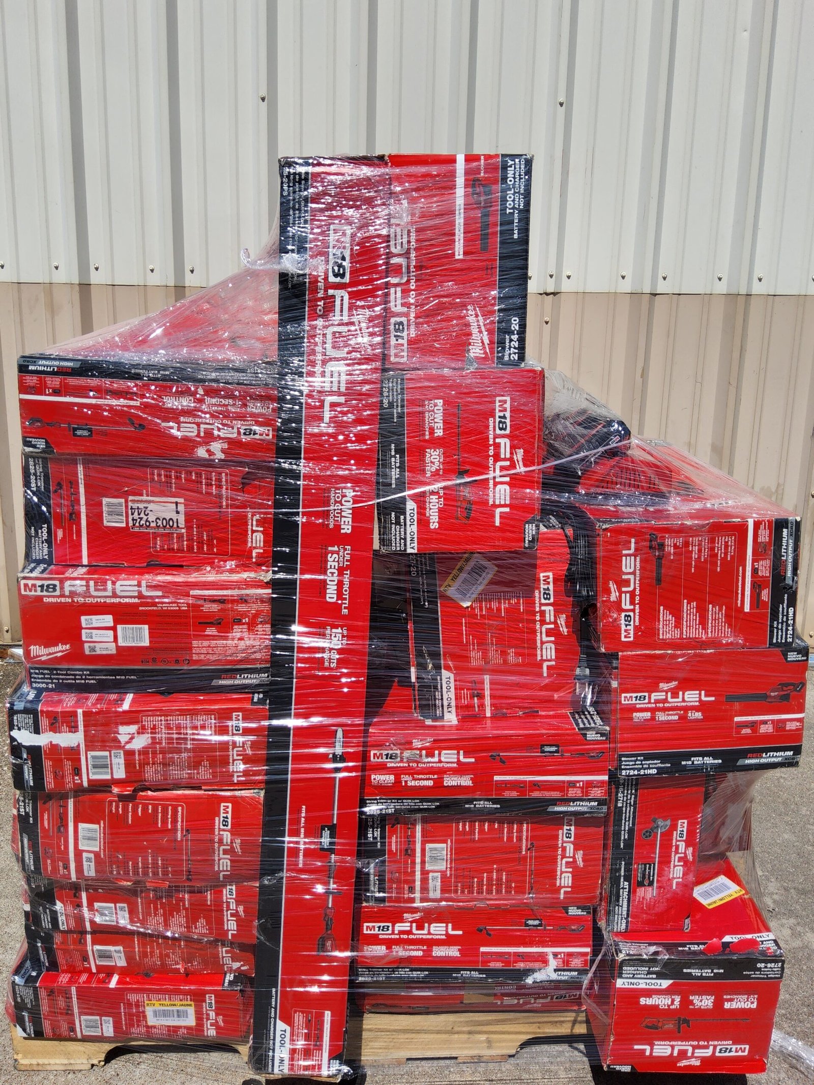 milwaukee power tool pallets