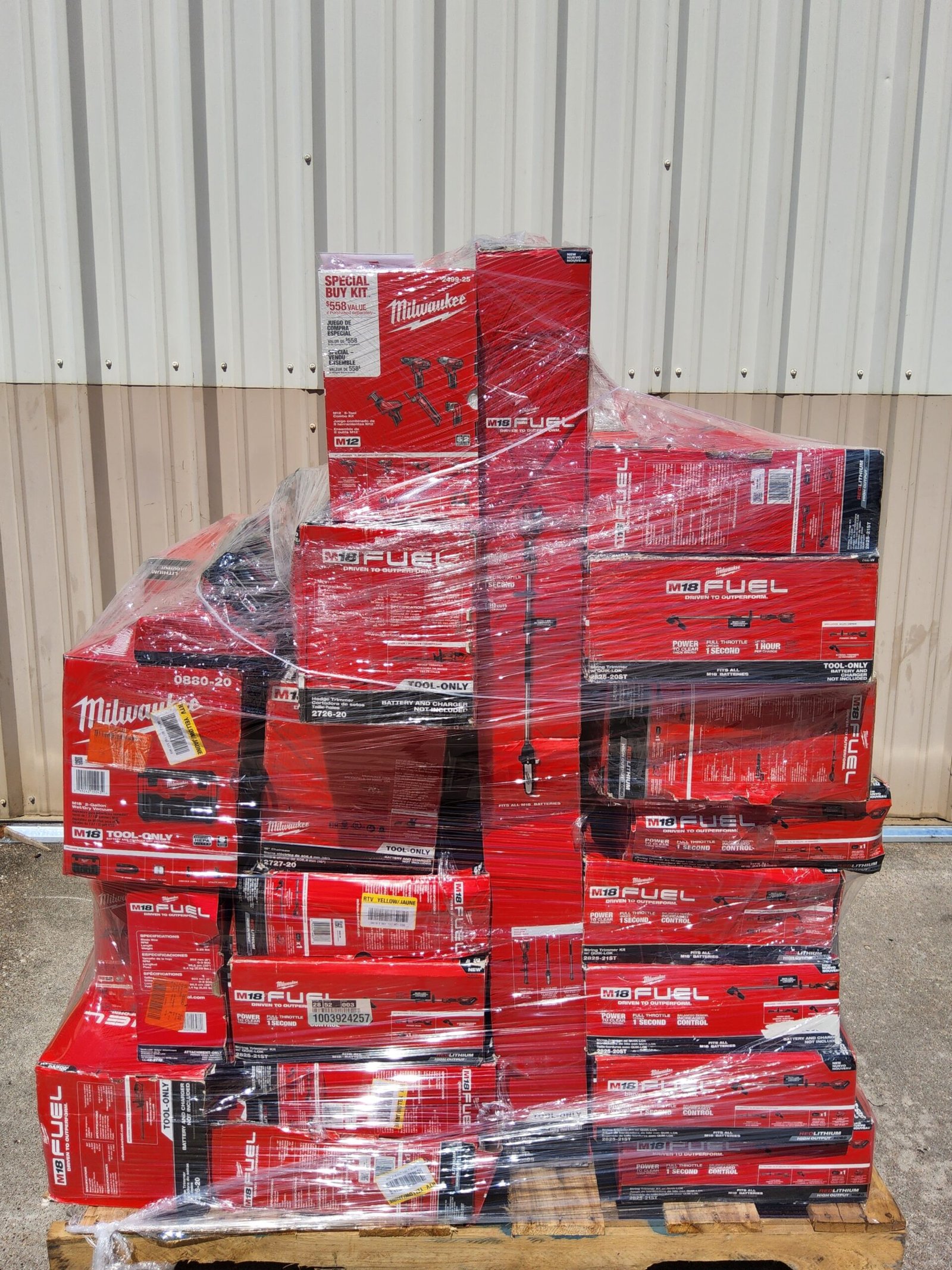 milwaukee tool pallets for sale