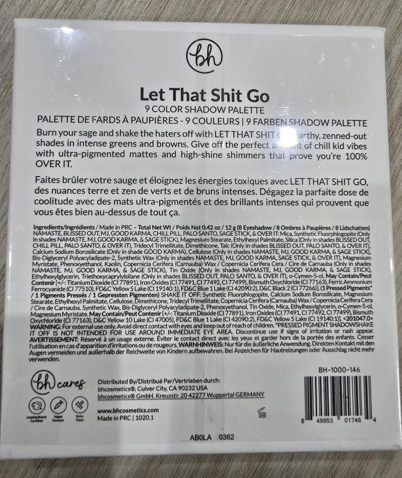 bh cosmetics pallet